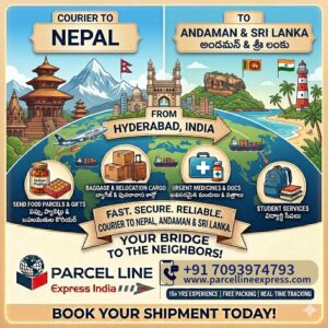 India to Nepal, Sri Lanka & Andaman Courier & Cargo service for food and relocation by ParcelLine Express.
