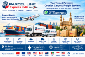 ParcelLine Express India courier, cargo and freight services with domestic and international shipping from Hyderabad.