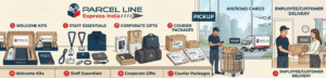 ParcelLine Express India welcome kit courier, staff essentials distribution and corporate logistics service from Hyderabad